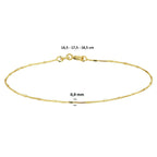 Armband venezianisch und Stabelemente 0,9 mm 16,5 - 17,5 - 18,5 cm 14K Gelbgold