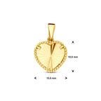 hanger hart gediamanteerd 14K geelgoud