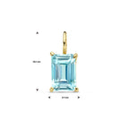 Anhänger Blautopas 14K Gelbgold