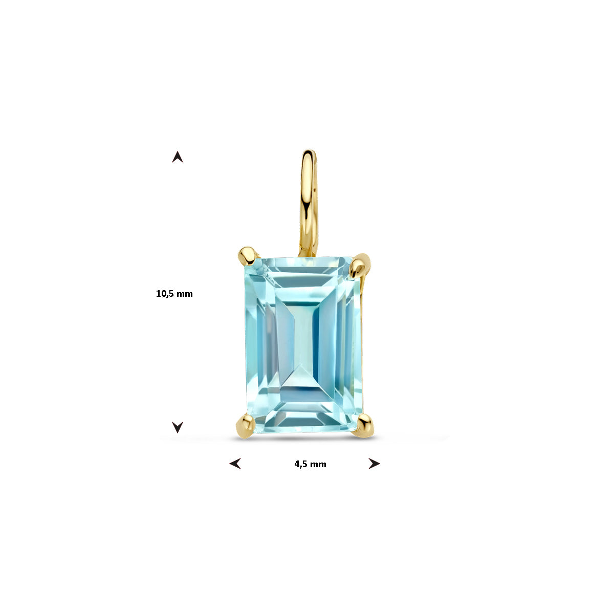 Anhänger Blautopas 14K Gelbgold