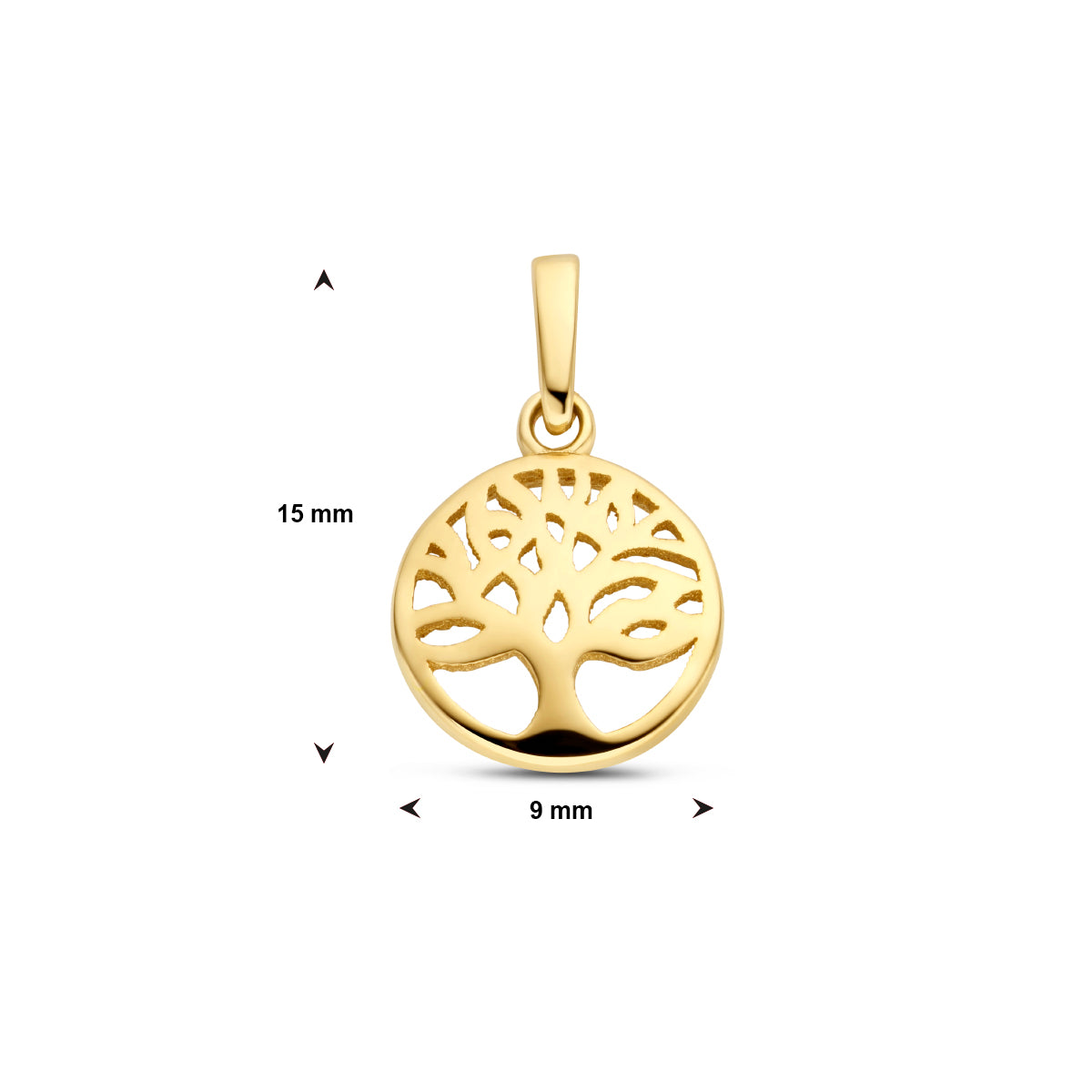 hanger levensboom 14K geelgoud