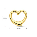 hanger hart 12,5 mm 14K geelgoud