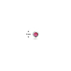 Flat Back Piercing rosa Strass 3 mm silber rhodiniert
