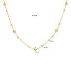 collier bolletjes 0,8 mm 42 - 45 cm 14K geelgoud - bol/half-bol