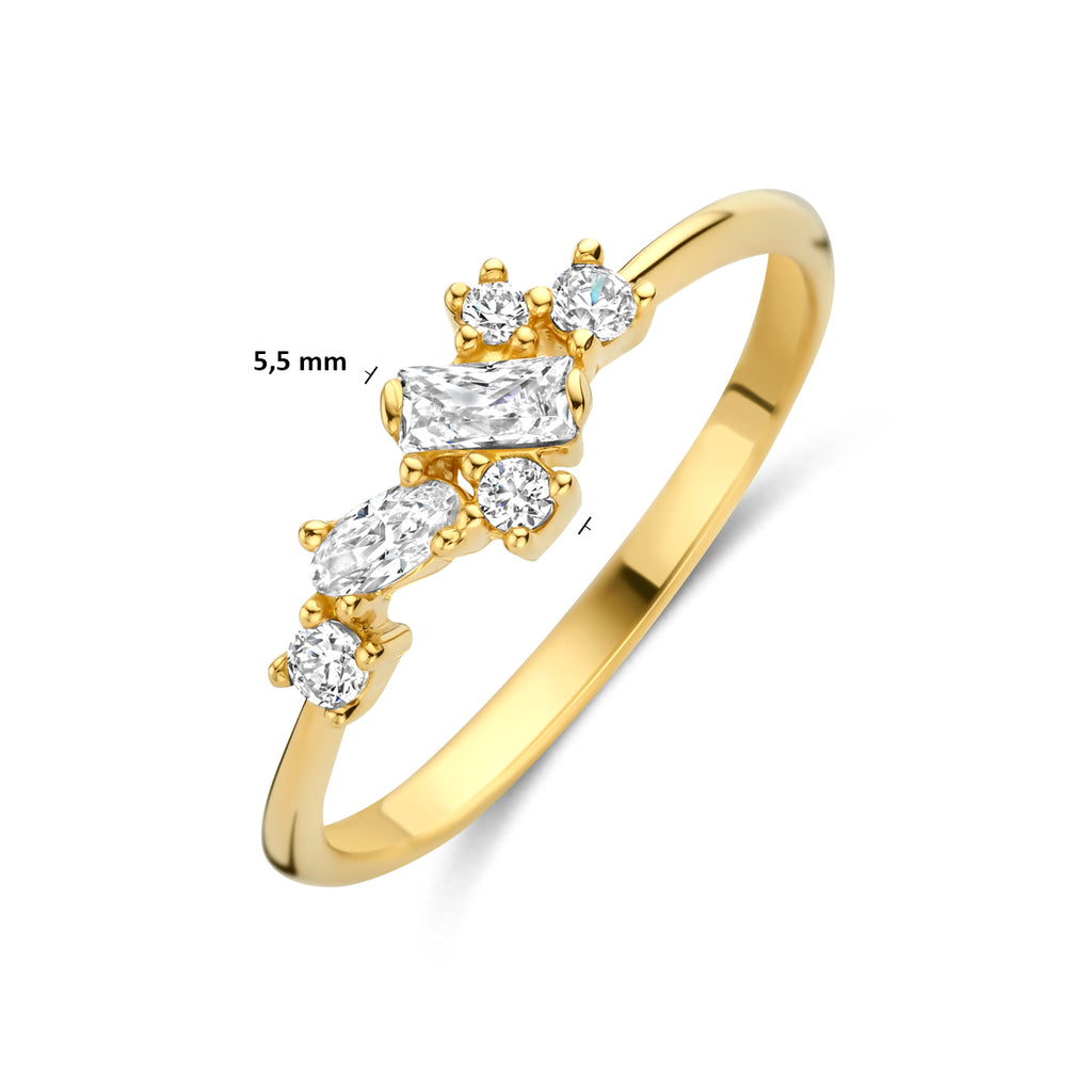 ring zirkonia 14K geelgoud