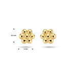 Blumen-Ohrstecker aus 14-karätigem Gelbgold