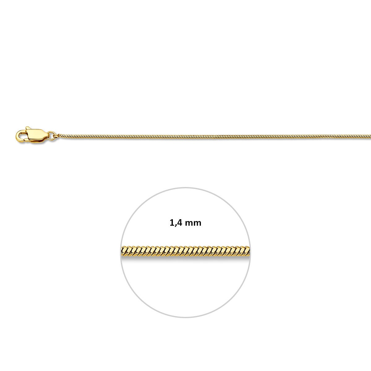 slang rond 1,4 mm ion plating edelstaal