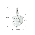 Anhänger Junge 12 mm Silber Weiß