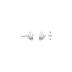 oorknoppen zirkonia 9,5 mm zilver gerhodineerd