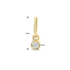 hanger rond zirkonia 7 mm 14K geelgoud