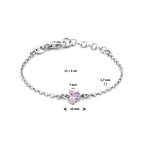 Armband Schmetterling Emaille 11 + 2 cm Silber rhodiniert