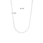 Halskette 3,0 mm 40 + 4 cm Silber rhodiniert