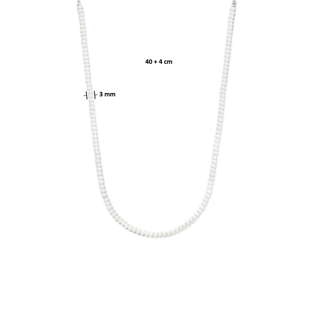 Halskette 3,0 mm 40 + 4 cm Silber rhodiniert