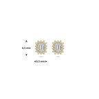 oorknoppen lab grown diamant 0.43ct (2x 0.215ct) f vs 6,5 mm 14K geelgoud