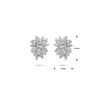 oorknoppen zirkonia 18 mm zilver gerhodineerd