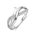 Ring Zirkonia Silber rhodiniert