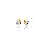 Ohrstecker Zirkonia 1 Micron Silber vergoldet (Gelb/Rhodium)