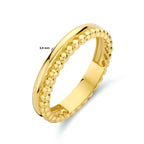 9k ring bolletjes 9K geel