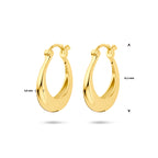 oorringen ronde buis 21,5 mm 1 micron zilver verguld (geel)