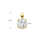 Anhänger Labordiamant 0.25ct G VS 8,5 mm 14K Gelbgold