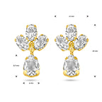 oorhangers swarovski 1 micron zilver verguld (geel)
