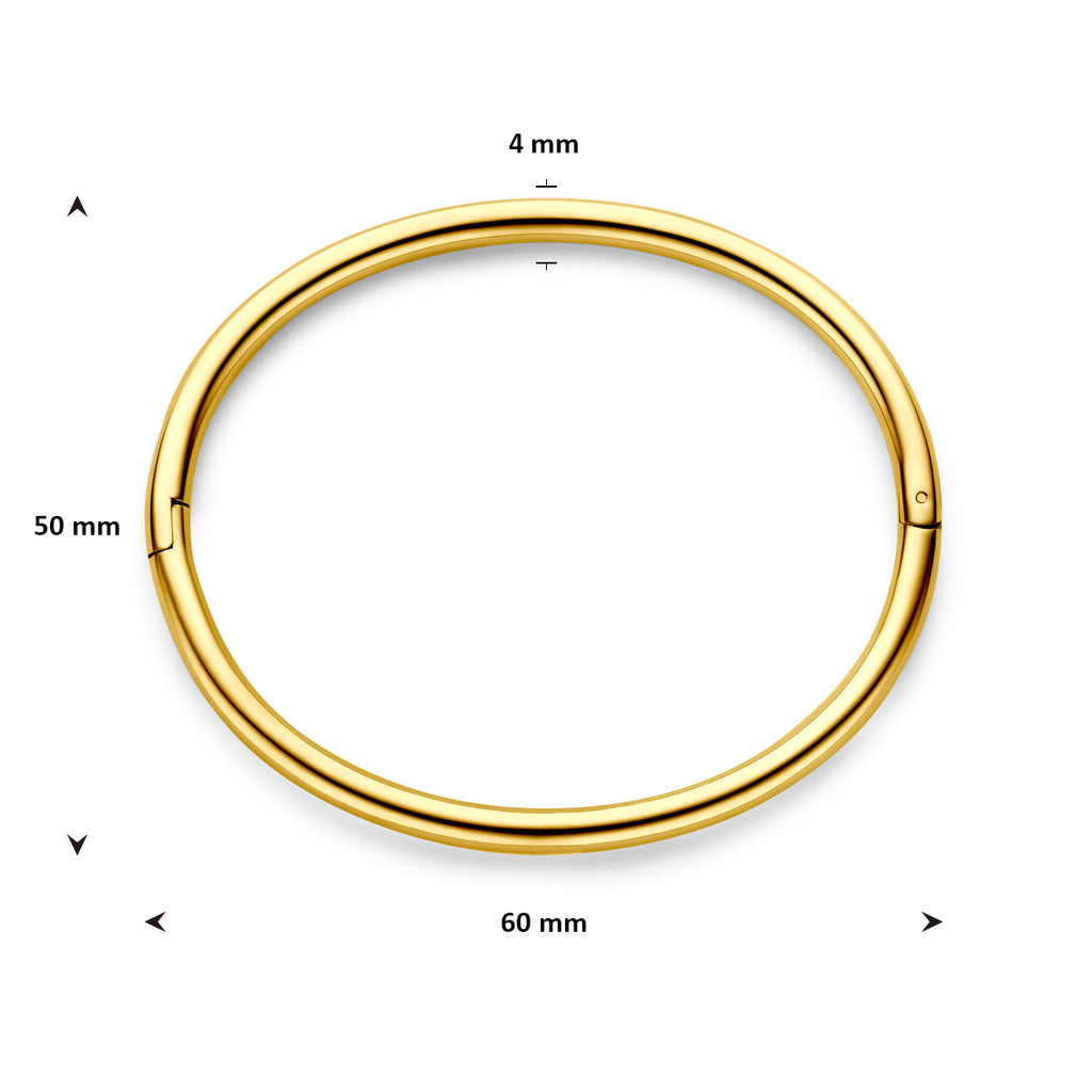 Armreif Scharnier Ionenplattierung Rundrohr 4,0 mm 60 mm Edelstahl