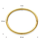 Armreif Scharnier Ionenplattierung Rundrohr 4,0 mm 60 mm Edelstahl