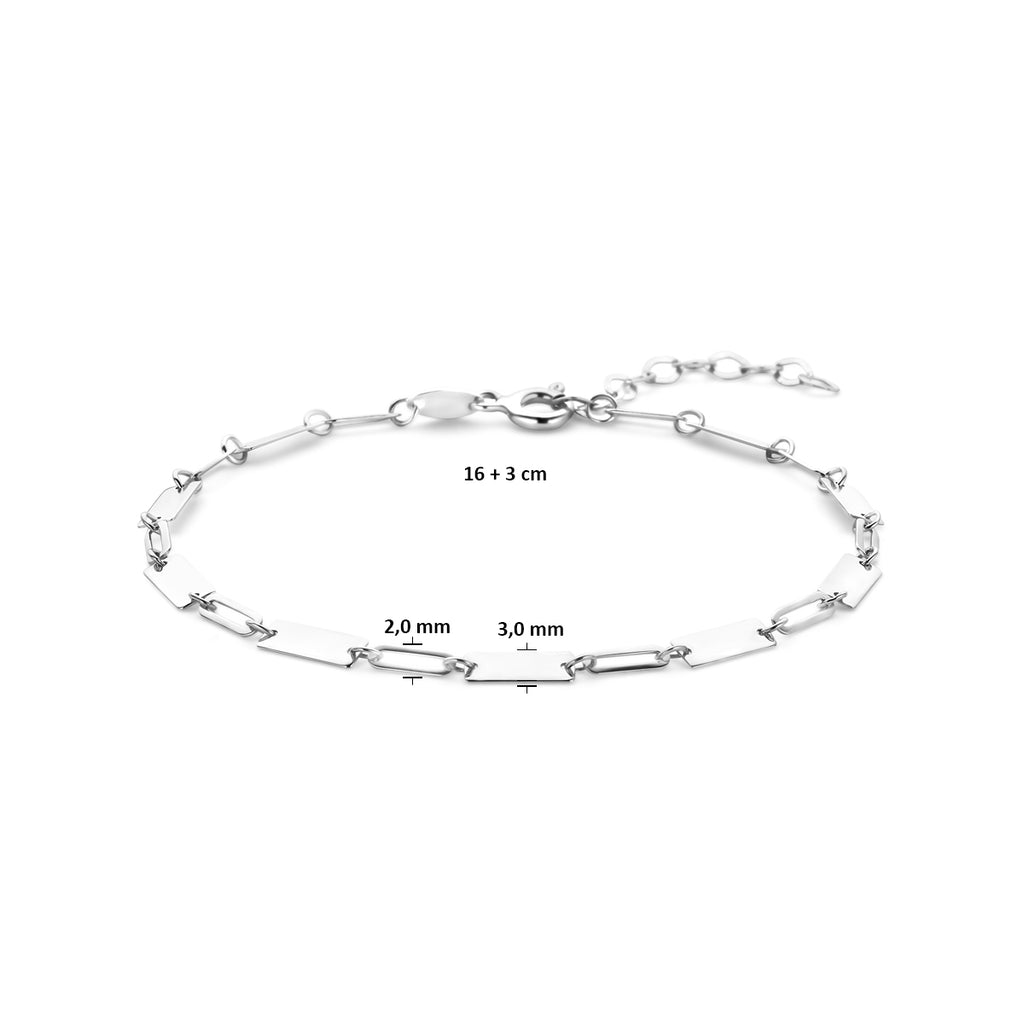 Armband 16 + 3 cm Silber rhodiniert