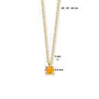 Collier met geboortesteen 40 - 42 - 44 cm 14K geelgoud