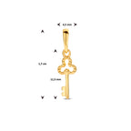hanger sleutel 14K geelgoud