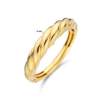 ring balloon 14K geelgoud - gedraaid