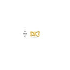 flat back piercing strik 3 mm 14K geelgoud