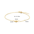 9 Karat Armband Feder 16 - 17 - 18 cm 9K Gelb