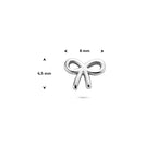 flat back piercing strik 6,5 mm zilver gerhodineerd