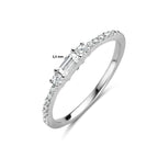 Ring Trilogie Zirkonia Silber rhodiniert