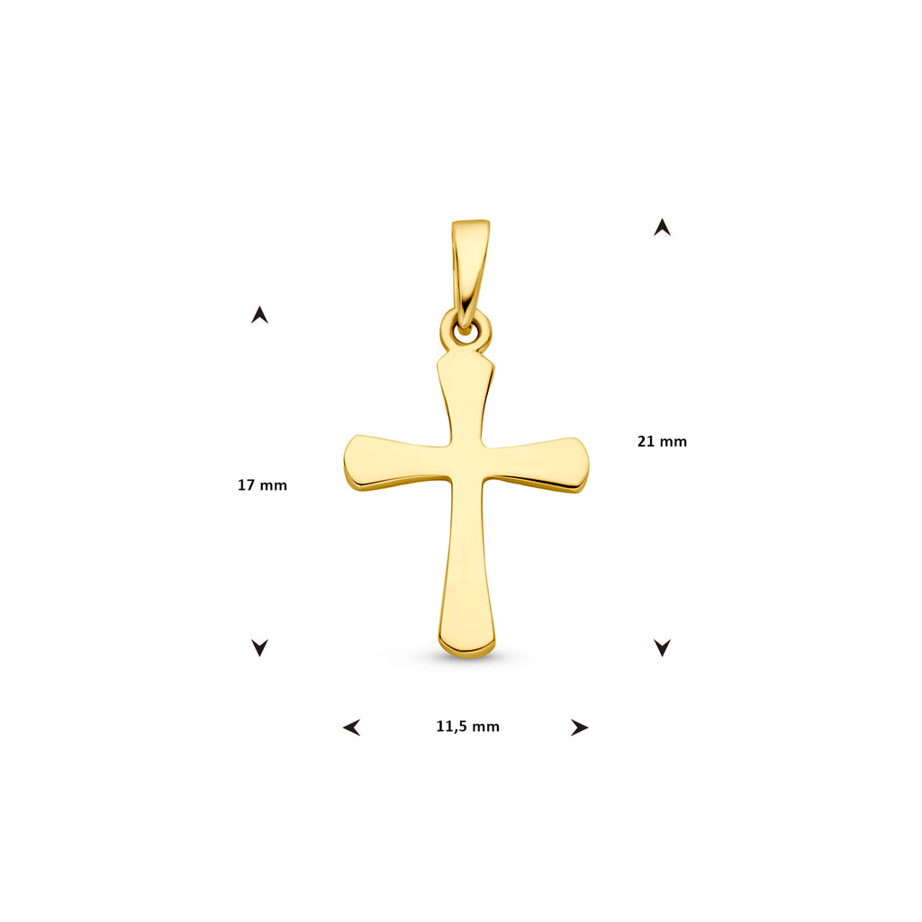 Anhänger Kreuz 14K Gelbgold