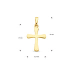 Anhänger Kreuz 14K Gelbgold