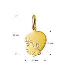 Anhänger Junge 11 mm 14K Gelbgold