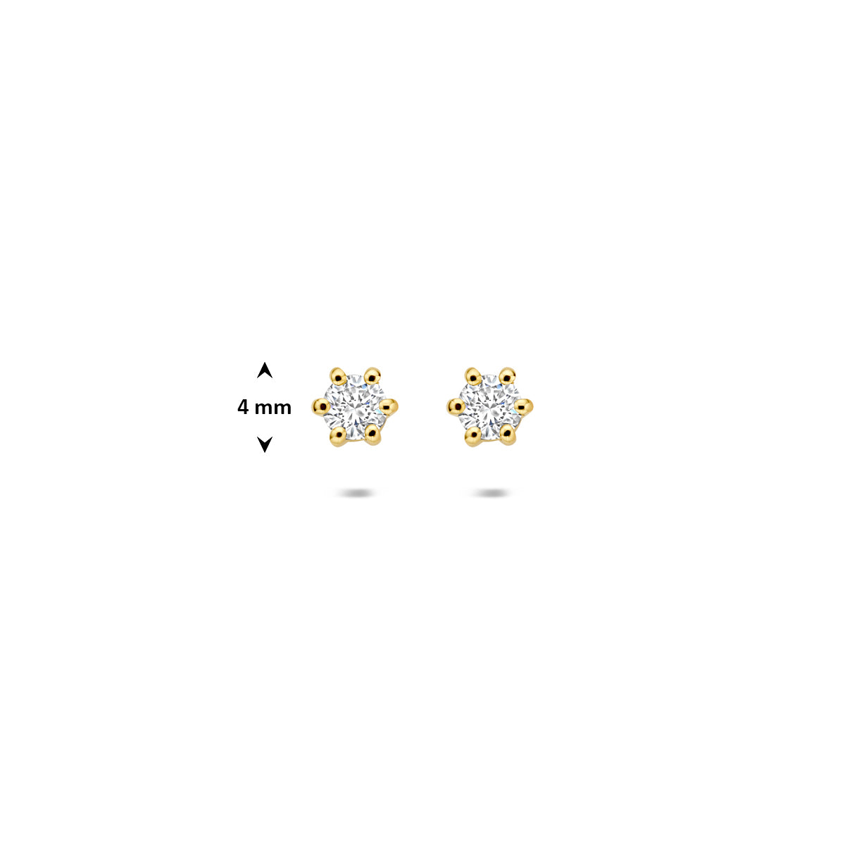 Ohrstecker Lab grown Diamant 0,30ct (2x 0,15ct) G VS 4 mm 14K Gelbgold