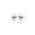 Ohrstecker 18 mm rhodiniertes Silber