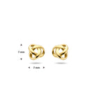 Ohrstecker Knopf 14K Gelbgold