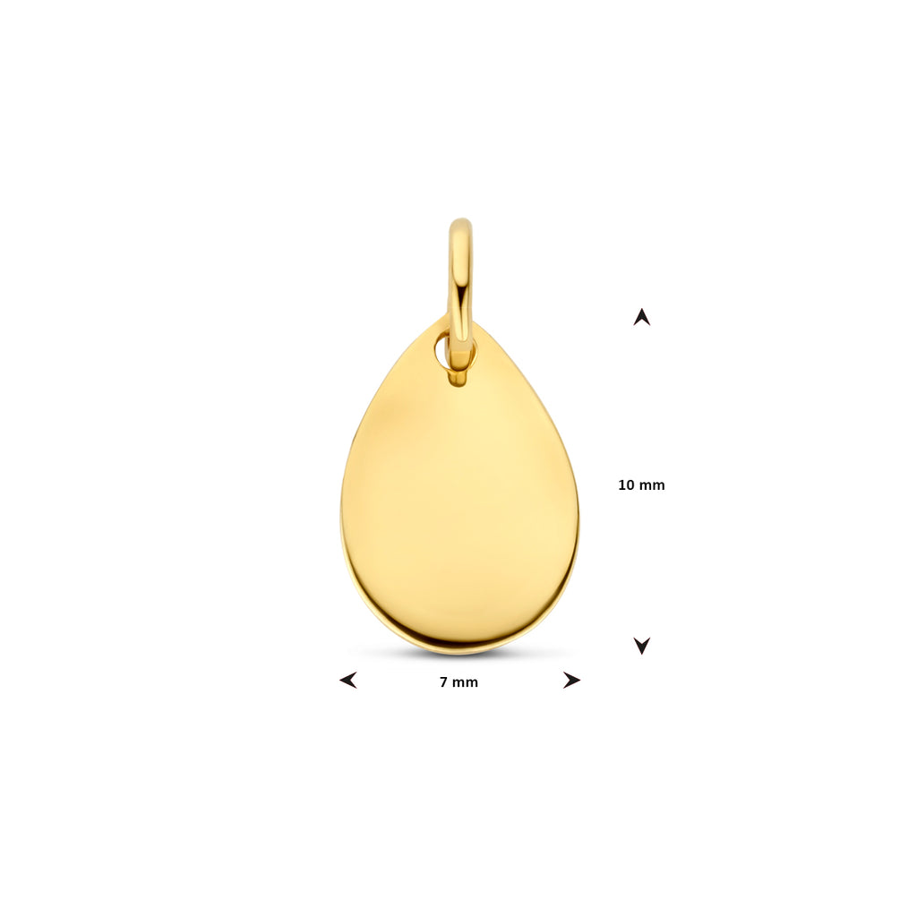 graveerhanger 10 mm 14K geelgoud