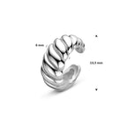 ear cuff 13,5 mm zilver gerhodineerd