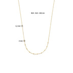 collier bolletjes 1,1 mm 40 - 42 - 44 cm 14K geelgoud