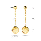 oorhangers citrien 14K geelgoud