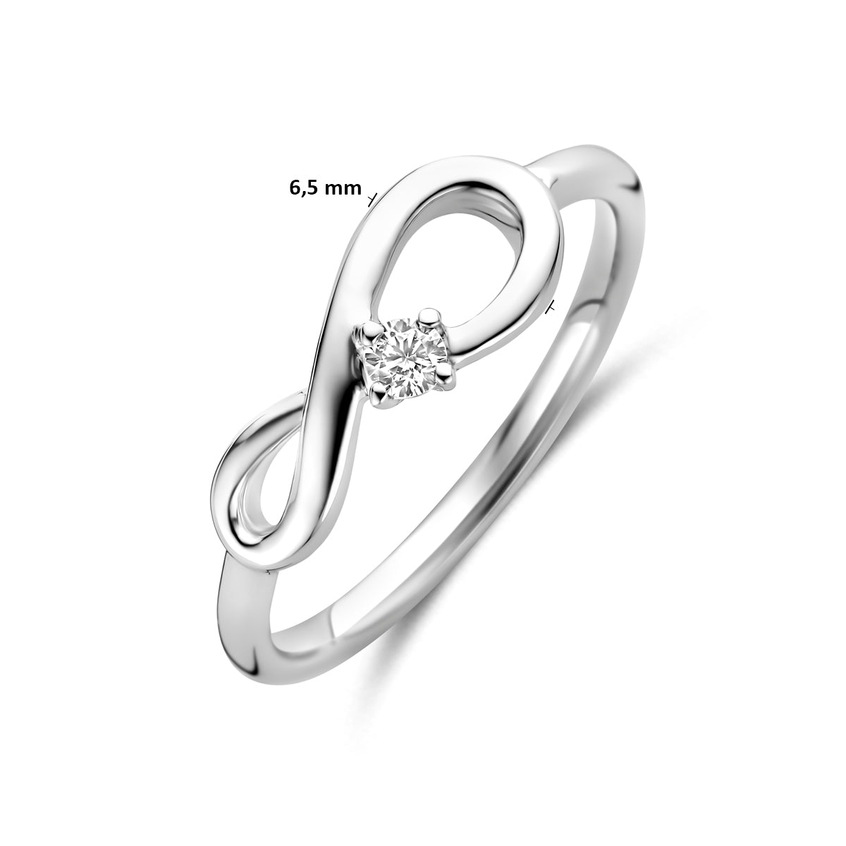 Ring Infinity Zirkonia Silber rhodiniert