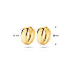 9 Karat Klappcreolen 12 mm 9K Gelb