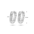 klapoorringen 13,5 mm zilver gerhodineerd