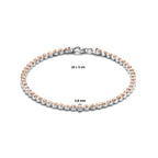 tennisarmband champagne zirkonia 2,8 mm 16 + 3 cm zilver gerhodineerd
