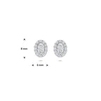 oorknoppen zirkonia 8 mm zilver gerhodineerd